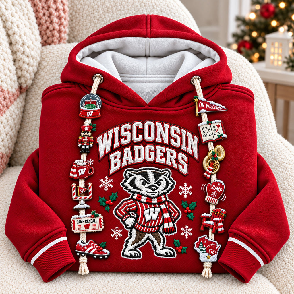 Premium WBG Christmas Embroidered Charm Hoodie PVNA
