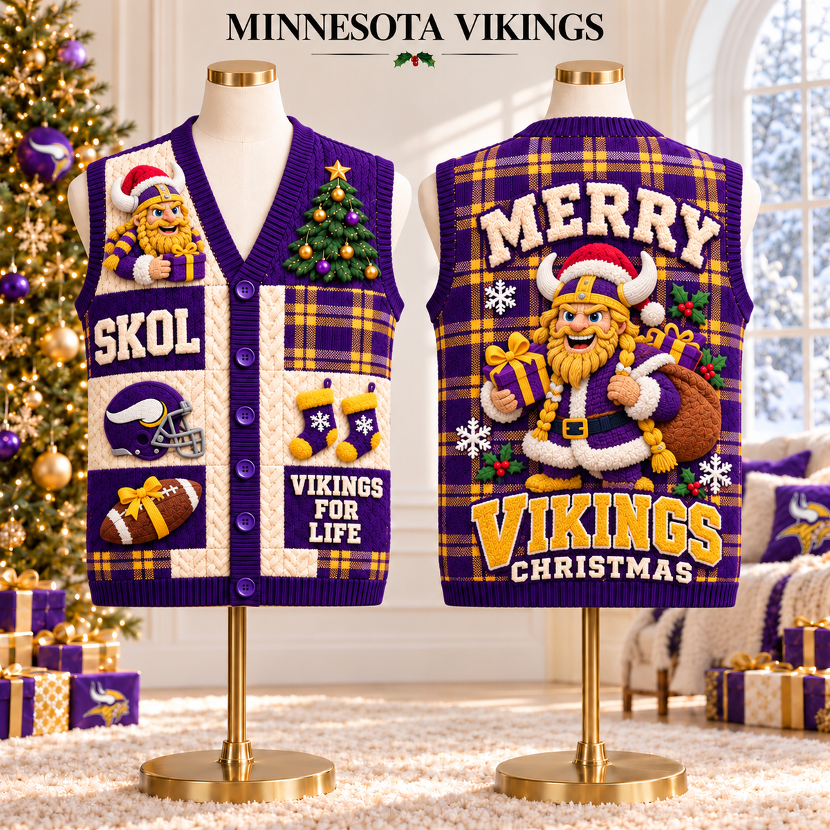 MNVK Premium Christmas Cardigan Vest TMH