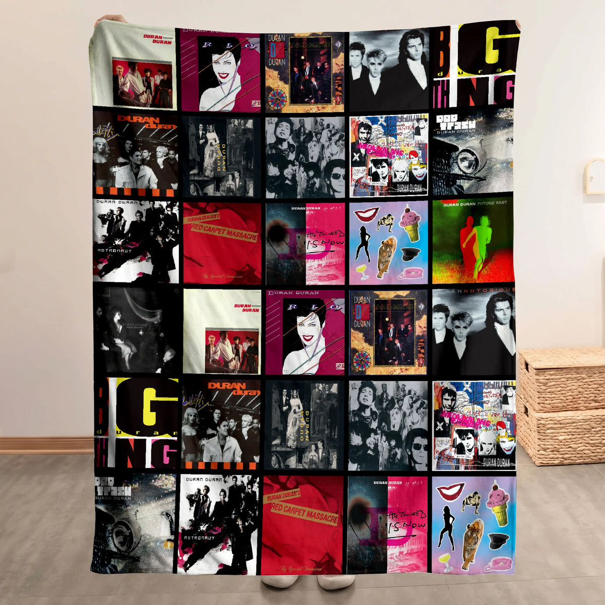 DRDR Albums Collage Sherpa Blanket DNBN