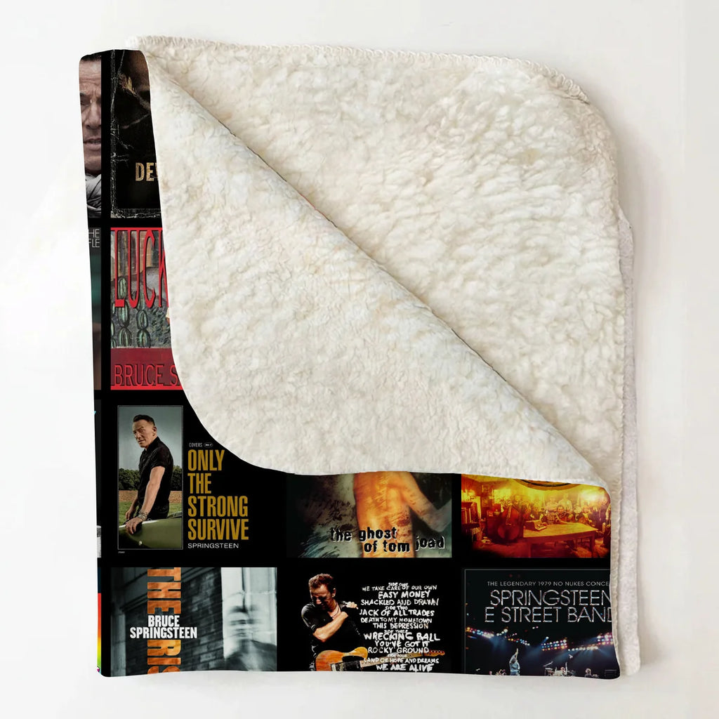 BRST Albums Collage Sherpa Blanket BMD