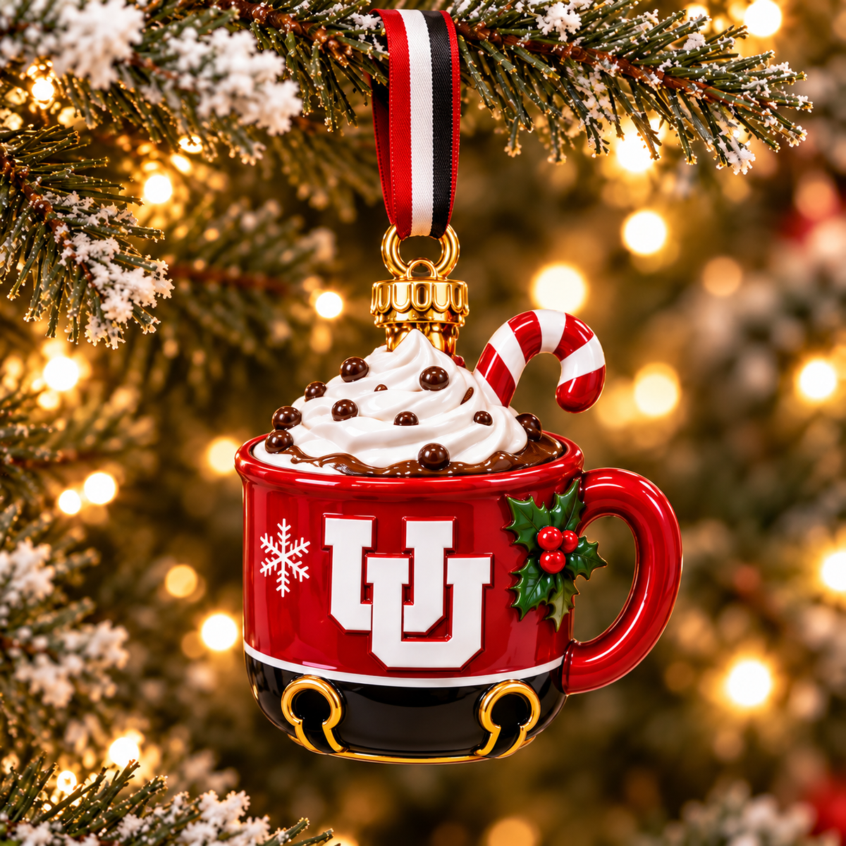 Premium UTAH Christmas Bell Ornament PVNA