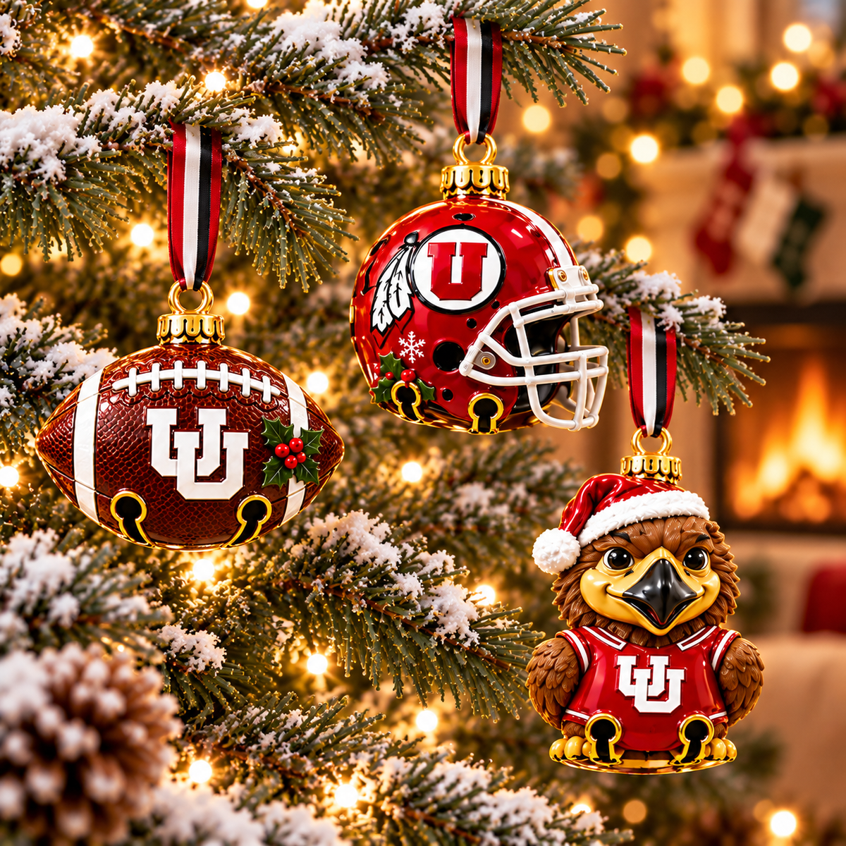 Premium UTAH Christmas Bell Ornament PVNA