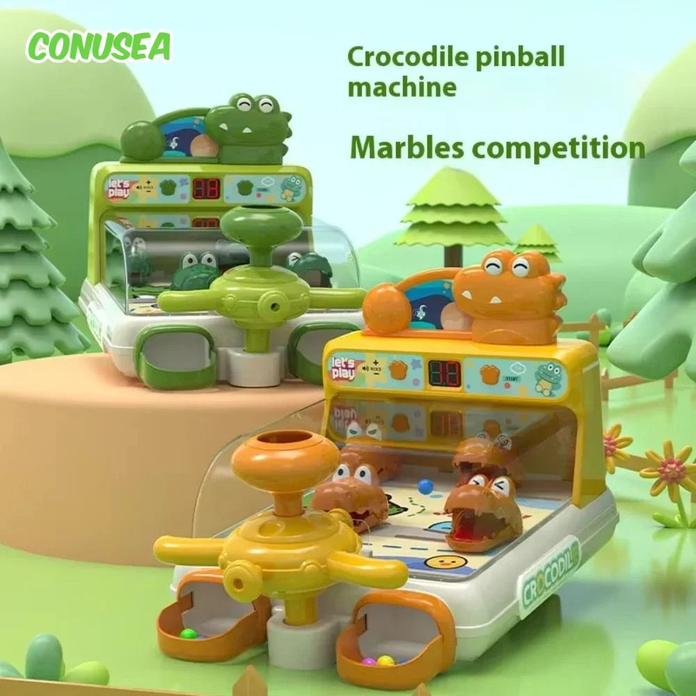Kids Table Party Games Children Pinball Shooting Machine Electric Crocodile Table Game Children's Education Puzzle Toys Child