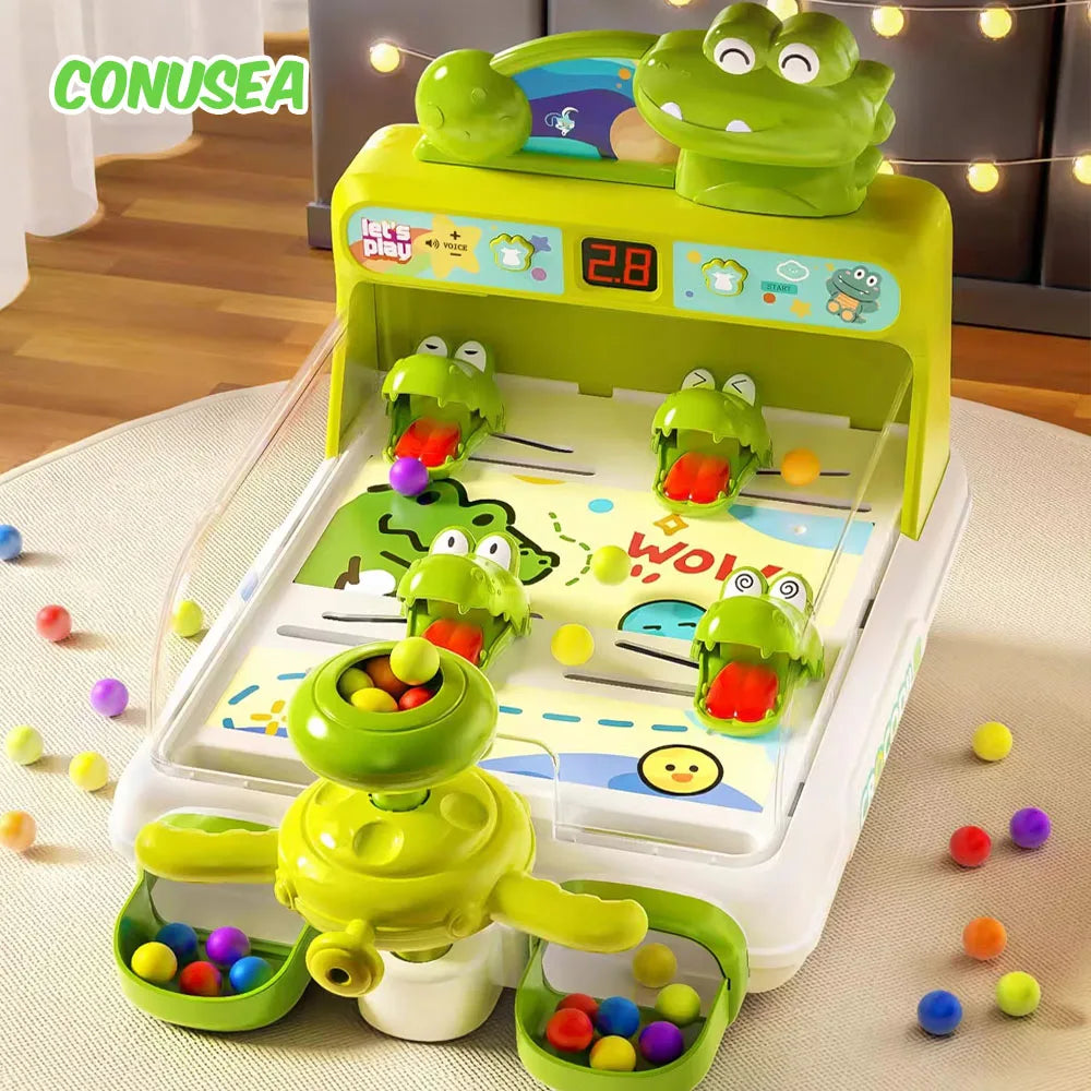 Kids Table Party Games Children Pinball Shooting Machine Electric Crocodile Table Game Children's Education Puzzle Toys Child